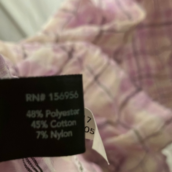 Boston Proper: Purple/White Plaid Maxi Sundress- Ruffles- M - Picture 15 of 16